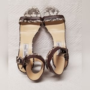 JIMMY CHOO Snakeskin Animal Print Sandals